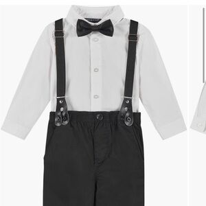 Kids Dress Shirt, Pant, Suspenders, Bow Tie
